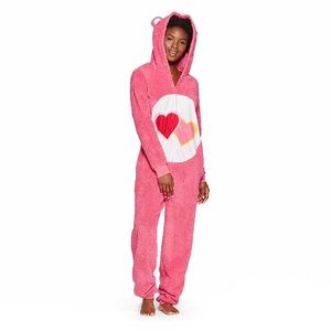 ✨ Women’s Care Bears Plush Union Suit Pink